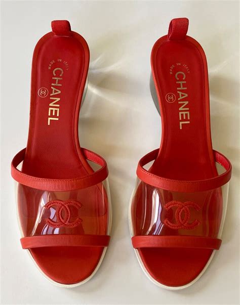 chanel slides shoes|chanel clear slide sandals.